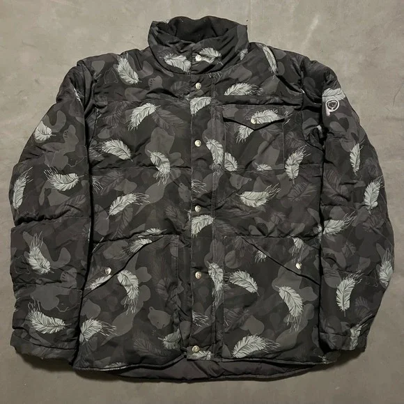 VTG Penfield DPM Down Stroke Feather Print Puffer Jacket Mens XL Outdoors Winter - Picture 1 of 9
